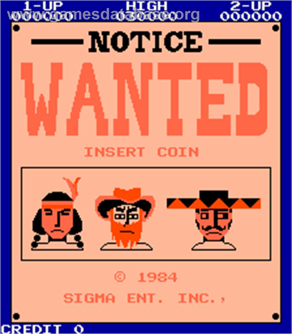 Wanted - Arcade - Artwork - Title Screen