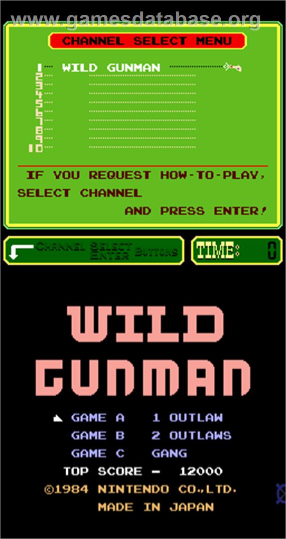 Wild Gunman - Arcade - Artwork - Title Screen