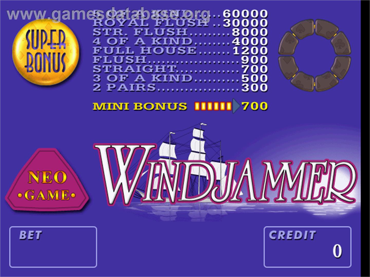 Windjammer - Arcade - Artwork - Title Screen