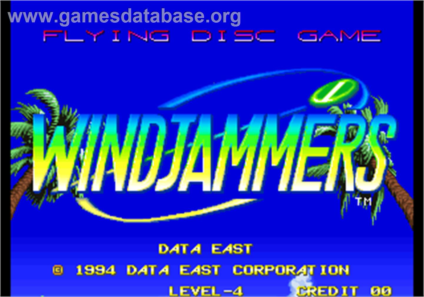 Windjammers / Flying Power Disc - Arcade - Artwork - Title Screen