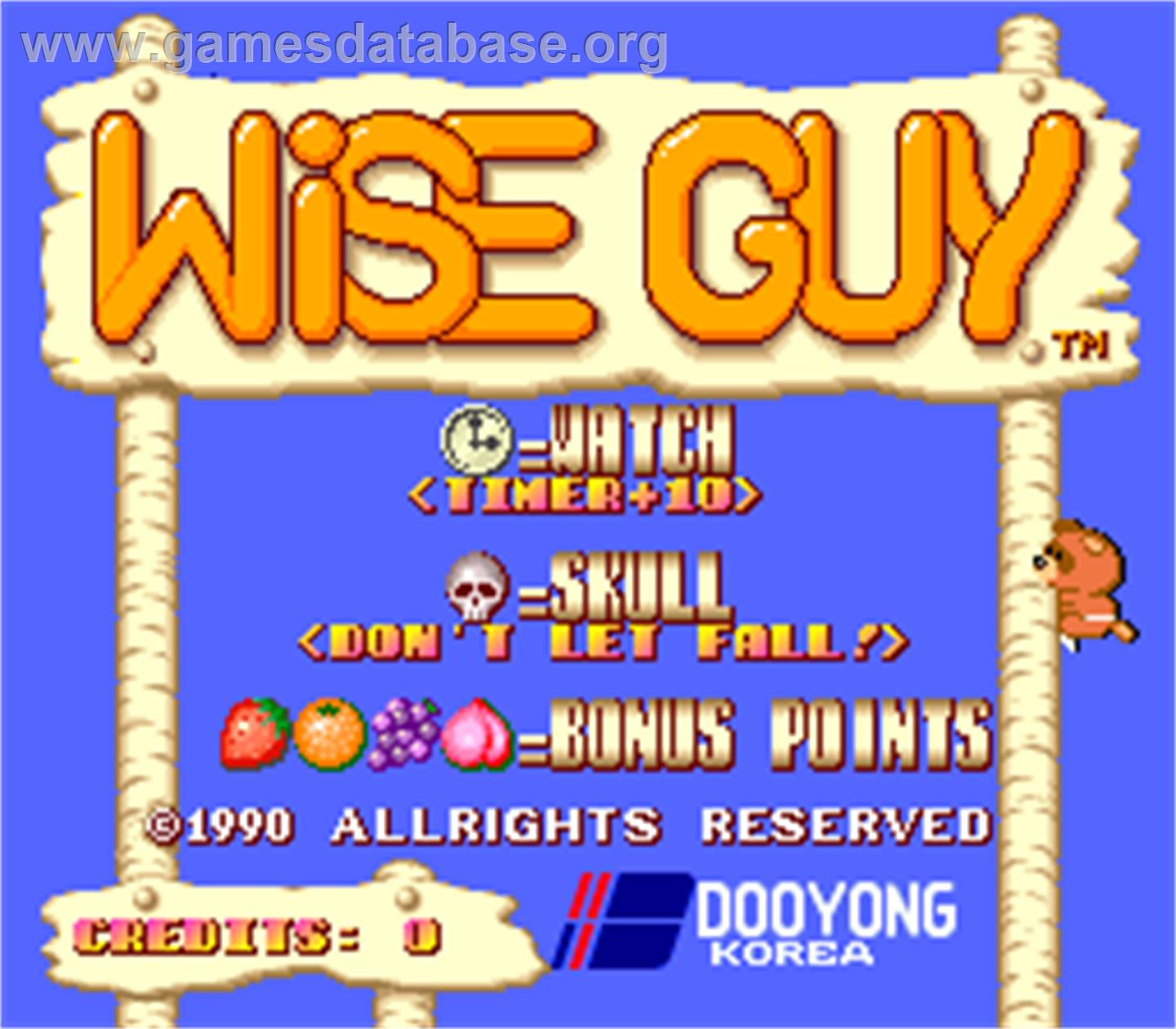 Wise Guy - Arcade - Artwork - Title Screen