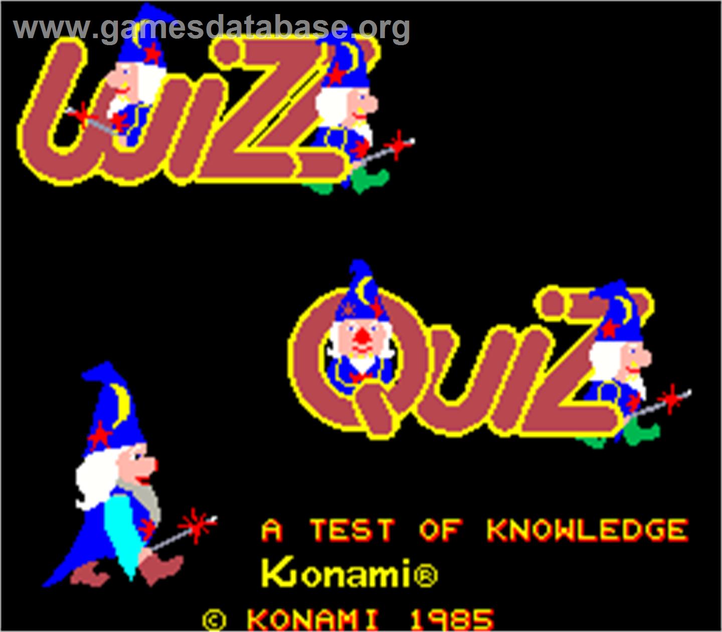Wizz Quiz - Arcade - Artwork - Title Screen