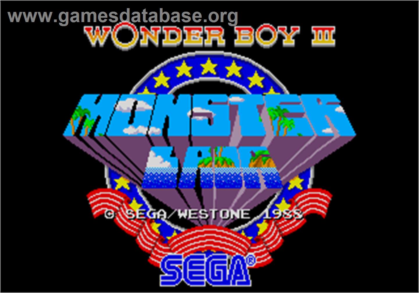 Wonder Boy III - Monster Lair - Arcade - Artwork - Title Screen