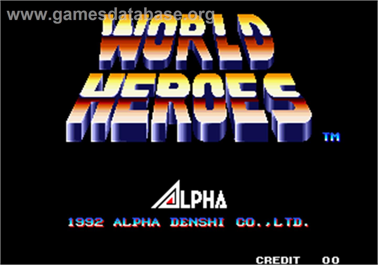 World Heroes - Arcade - Artwork - Title Screen