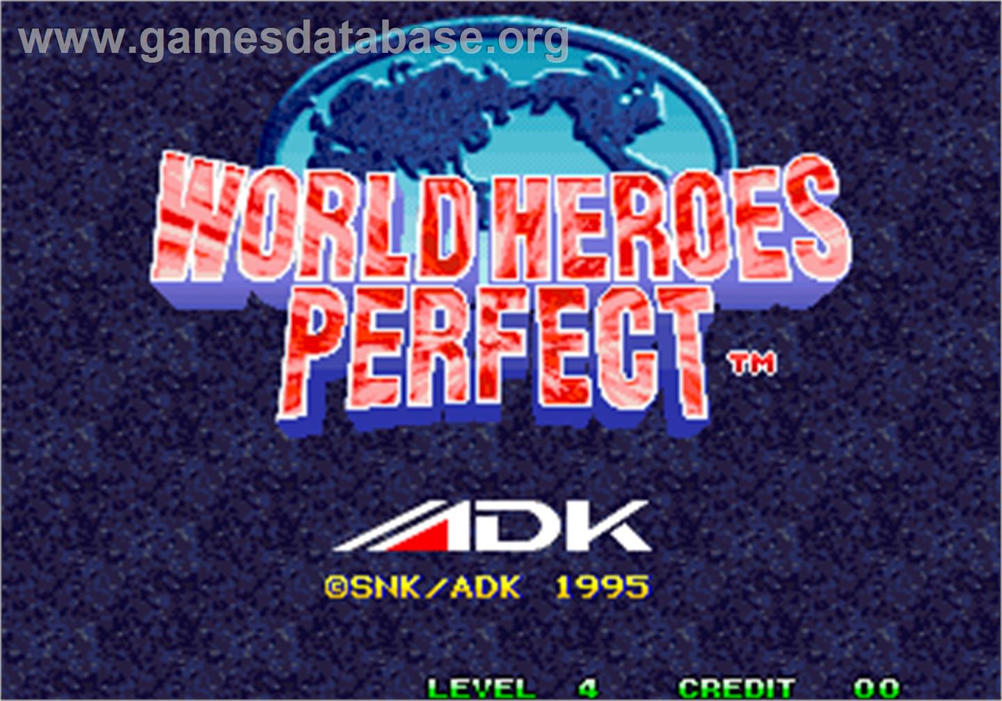 World Heroes Perfect - Arcade - Artwork - Title Screen