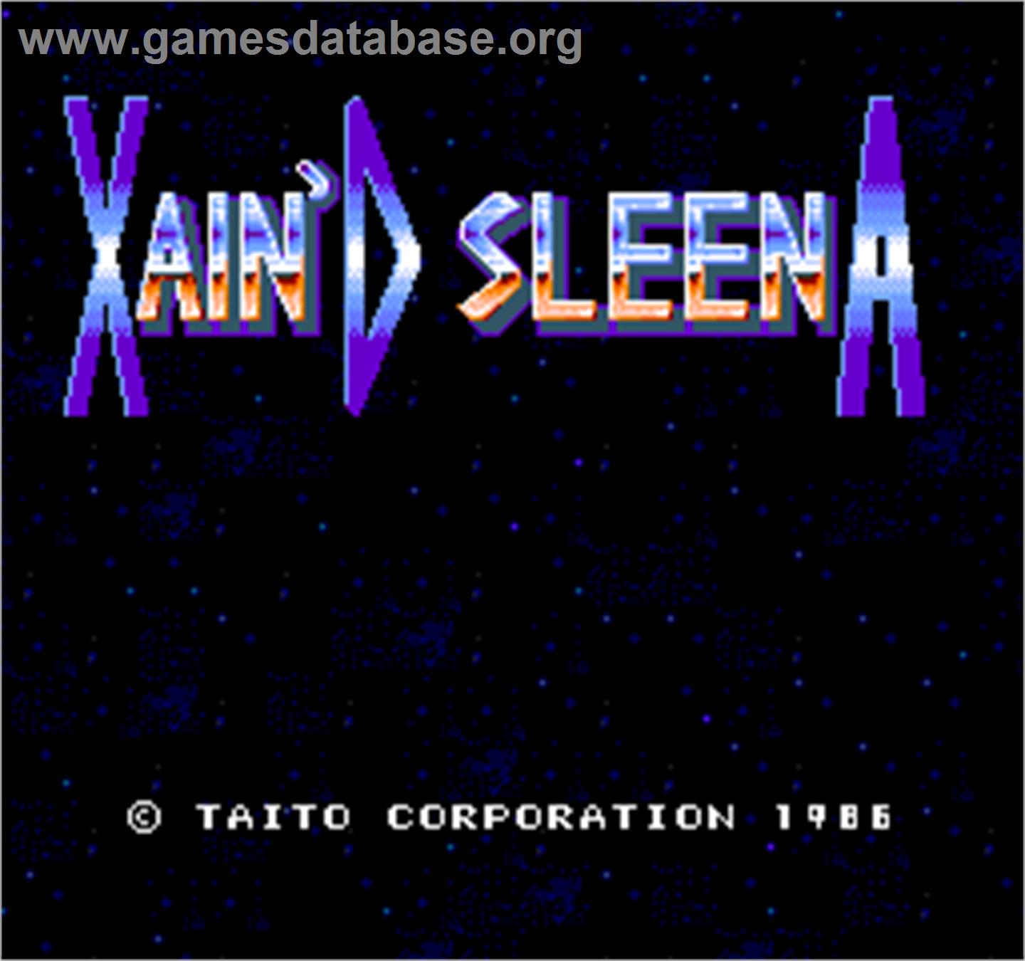 Xain'd Sleena - Arcade - Artwork - Title Screen