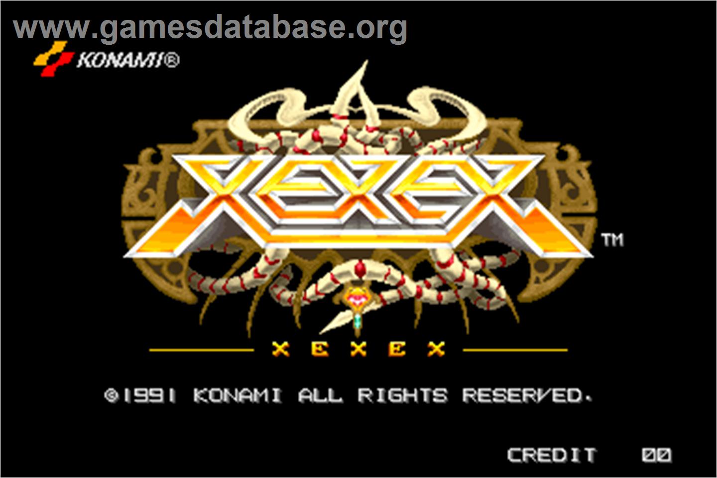 Xexex - Arcade - Artwork - Title Screen