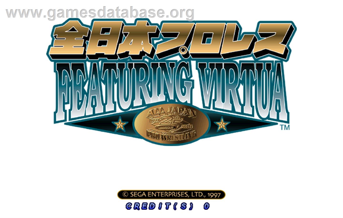 Zen Nippon Pro-Wrestling Featuring Virtua - Arcade - Artwork - Title Screen