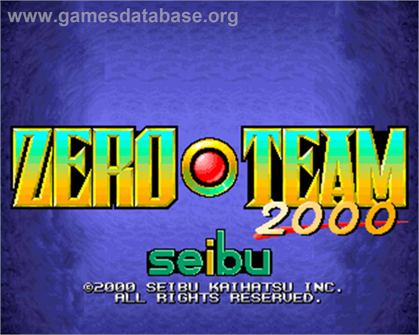 Zero Team 2000 - Arcade - Artwork - Title Screen