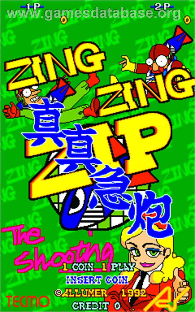 Zing Zing Zip - Arcade - Artwork - Title Screen