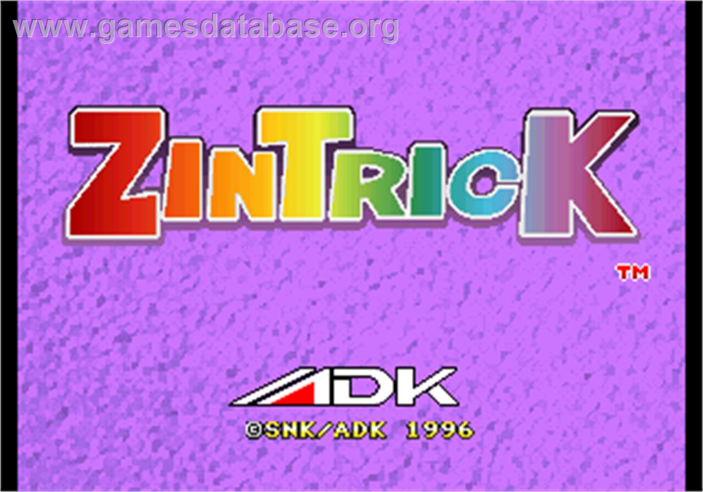 Zintrick / Oshidashi Zentrix - Arcade - Artwork - Title Screen