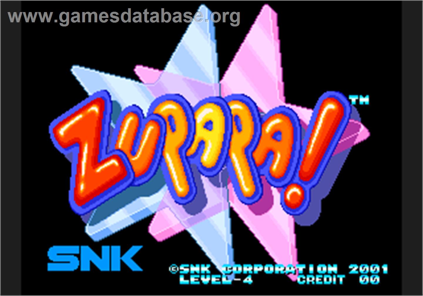 Zupapa! - Arcade - Artwork - Title Screen