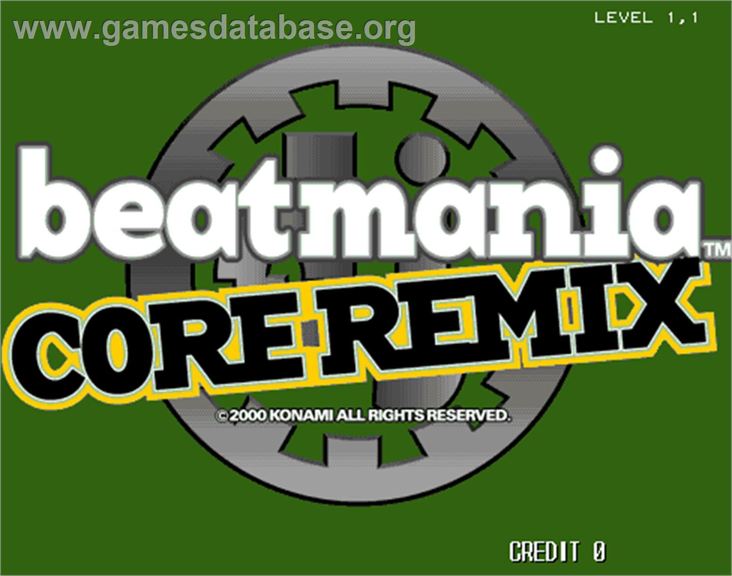 beatmania CORE REMIX - Arcade - Artwork - Title Screen