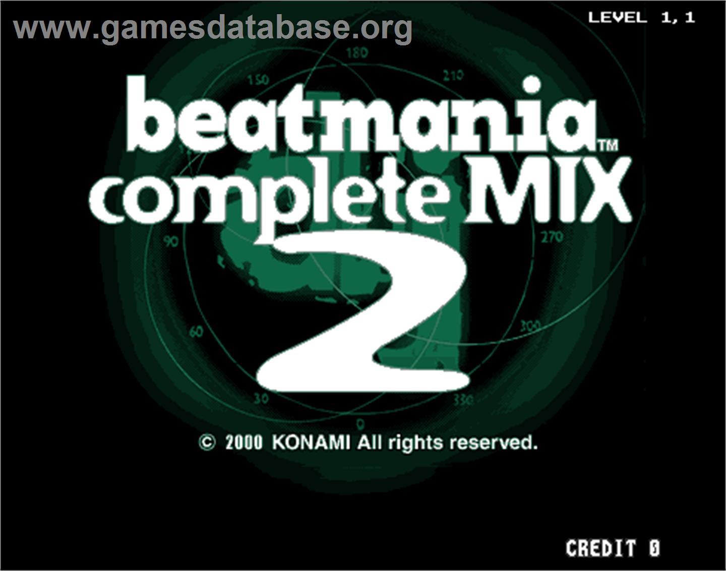 beatmania complete MIX 2 - Arcade - Artwork - Title Screen