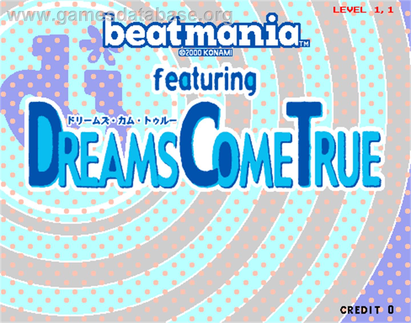beatmania featuring Dreams Come True - Arcade - Artwork - Title Screen