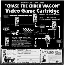 Advert for Chase The Chuck Wagon on the Atari 2600.