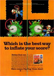 Advert for Dig Dug on the Casio PV-1000.