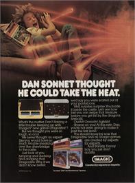 Advert for Dragonfire on the Atari 2600.