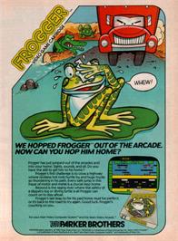 Advert for Frogger (Parker Brothers) on the Atari 2600.