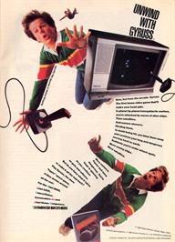 Advert for Gyruss on the Atari 2600.