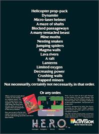 Advert for H.e.r.o. on the MSX.