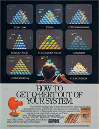 Advert for Q-bert on the Sega SC-3000.