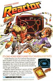 Advert for Reactor on the Sinclair ZX Spectrum.