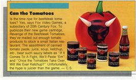 Advert for Revenge Of The Beefsteak Tomatoes on the Atari 2600.