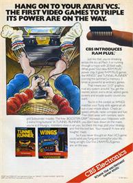 Advert for Wings on the Atari 2600.