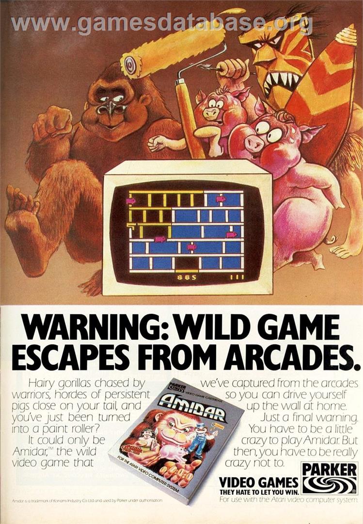 Amidar - Atari 2600 - Artwork - Advert