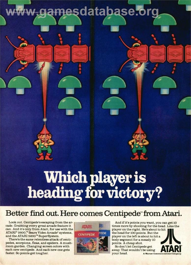 Centipede - Atari 2600 - Artwork - Advert