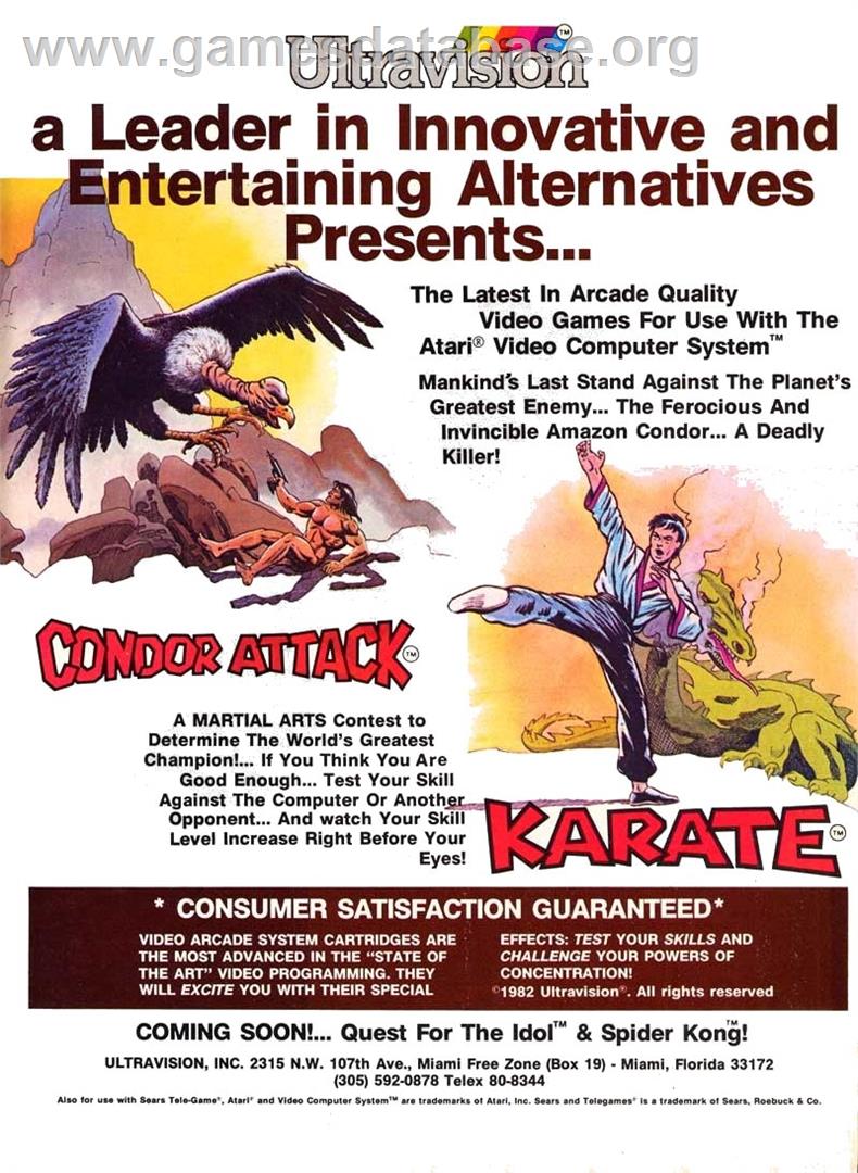 Condor Attack - Atari 2600 - Artwork - Advert
