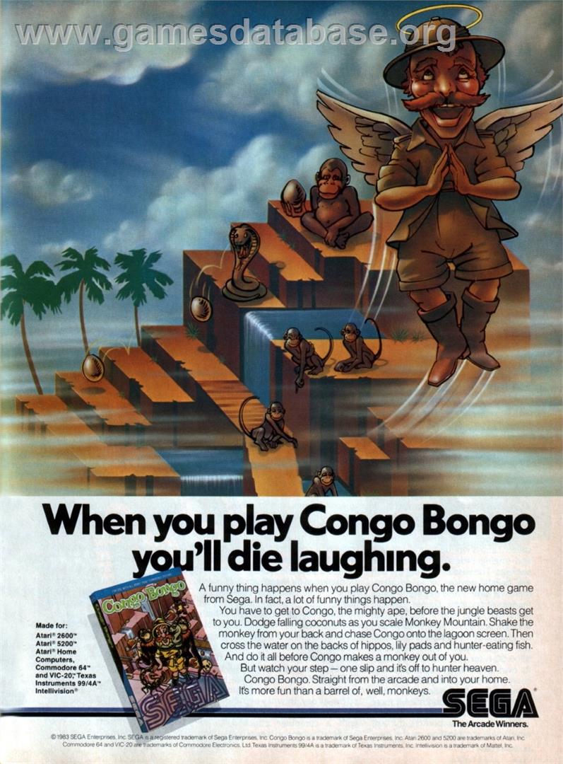 Congo Bongo - Atari 5200 - Artwork - Advert
