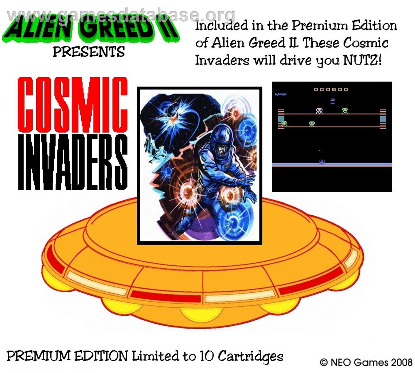 Cosmic Invaders - Arcade - Artwork - Advert