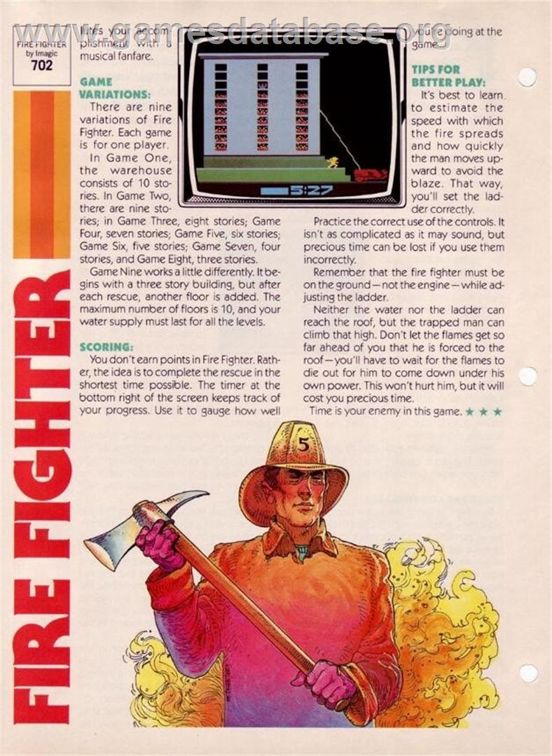 Fire Fighter - Atari 2600 - Artwork - Advert