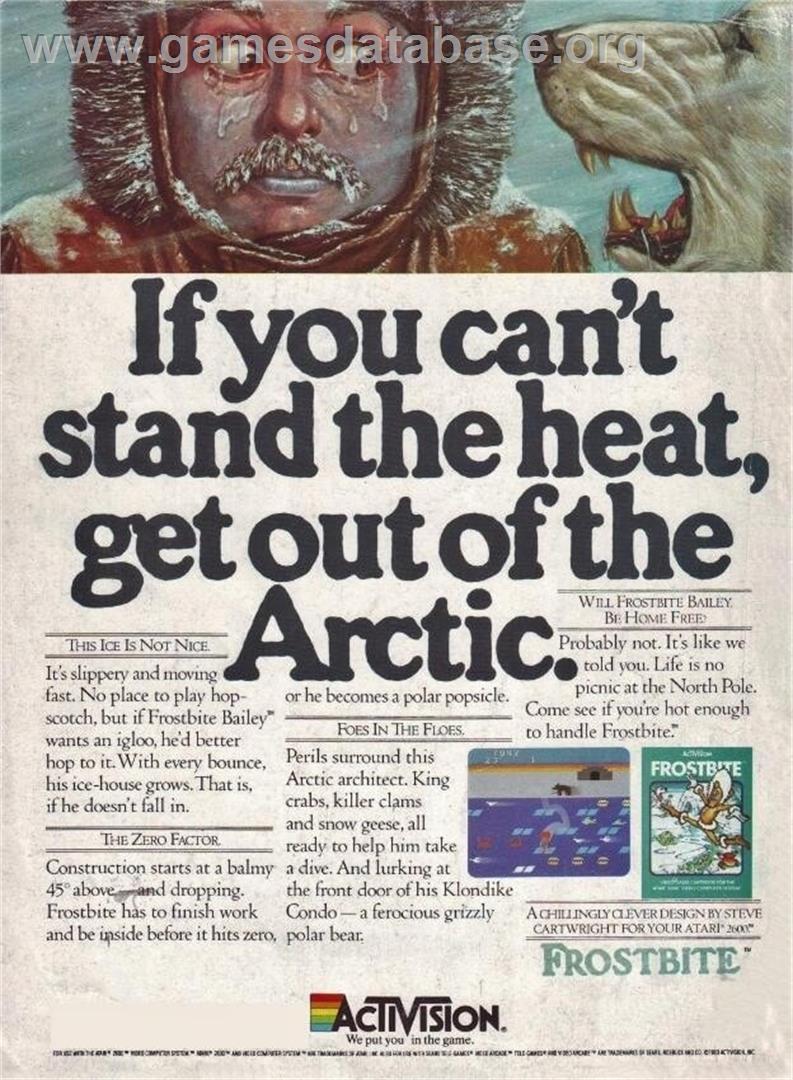 Frostbite - Coleco Vision - Artwork - Advert