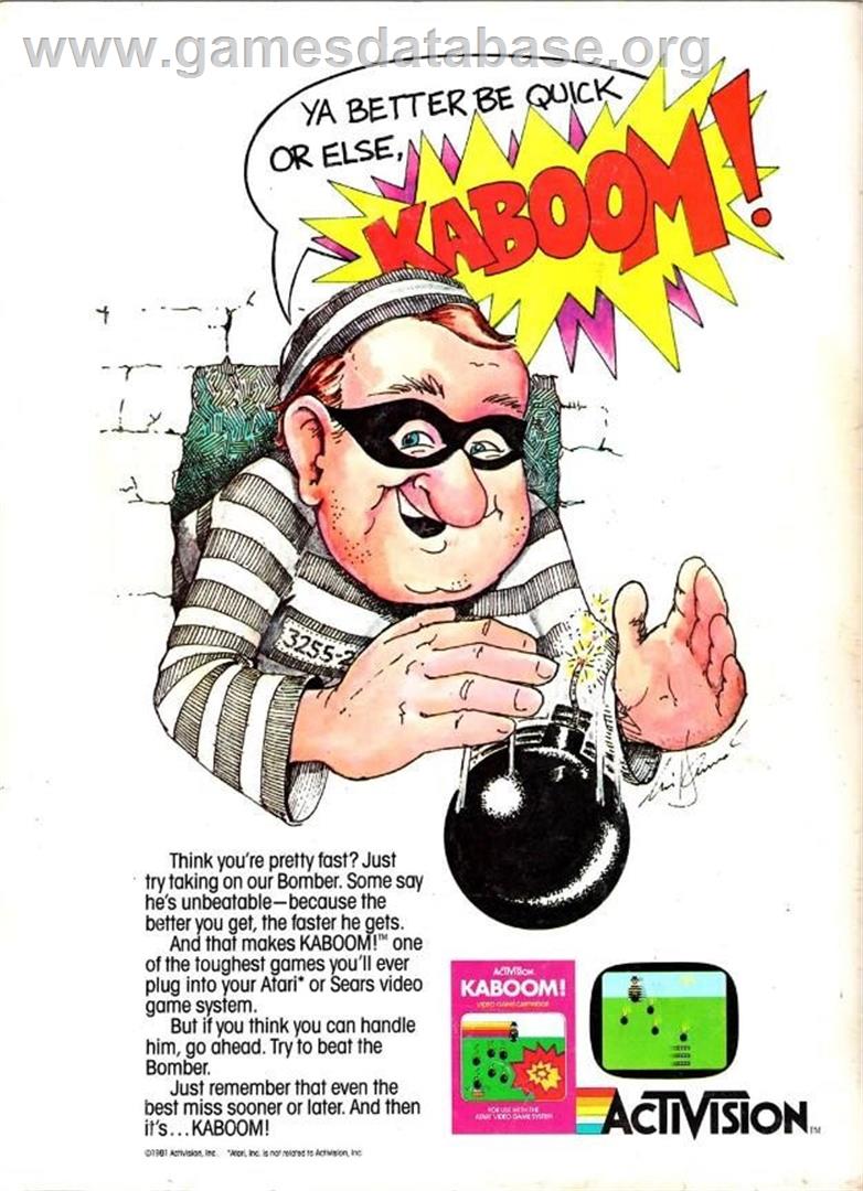 Kaboom! - Atari 5200 - Artwork - Advert