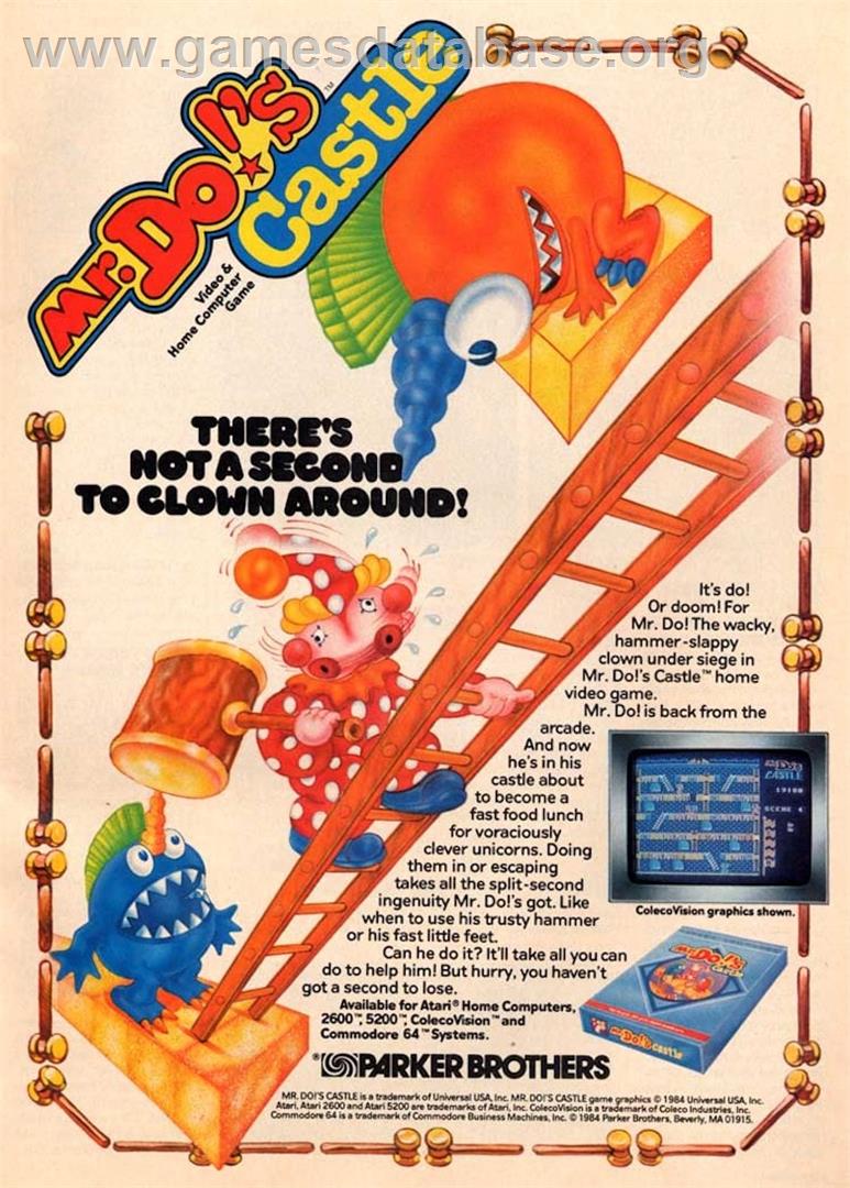 Mr. Do!'s Castle - Atari 5200 - Artwork - Advert