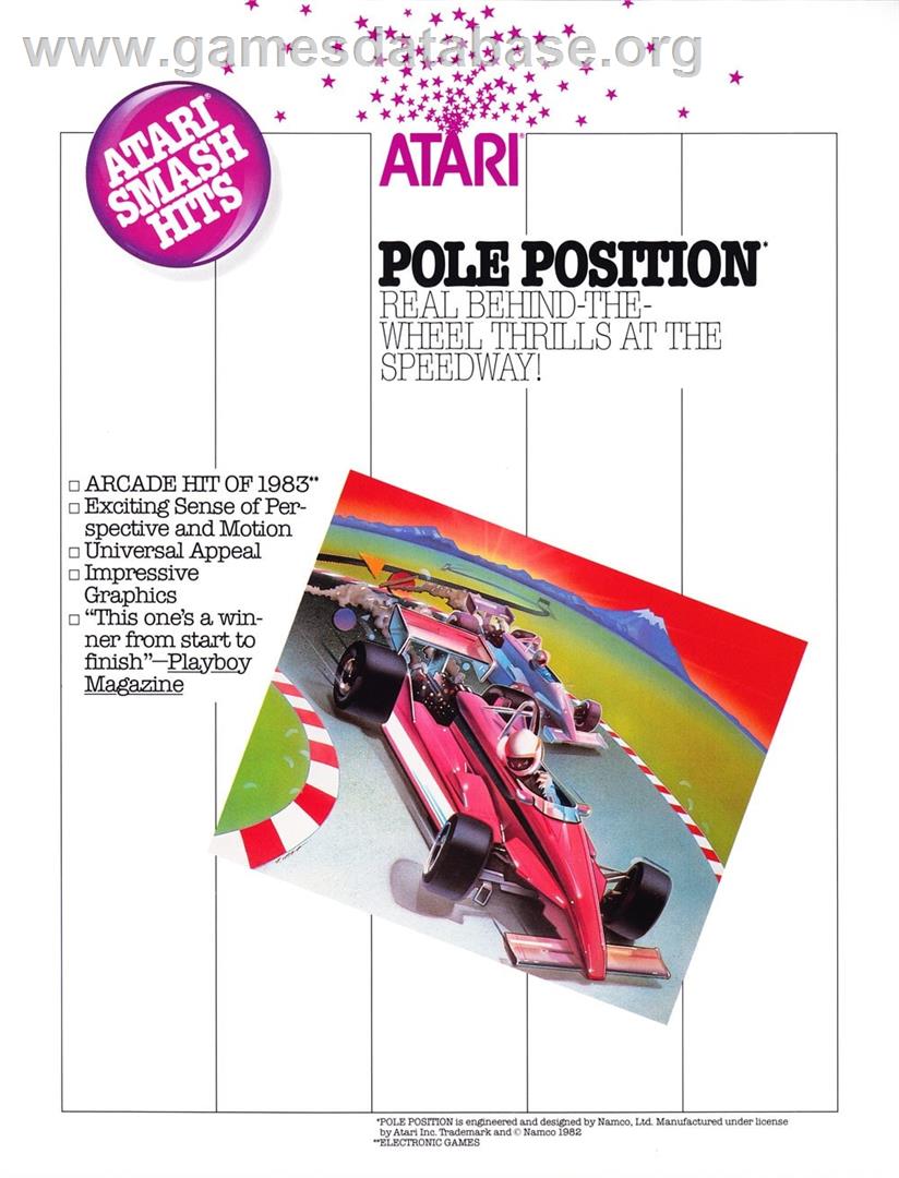 Pole Position - Atari 2600 - Artwork - Advert