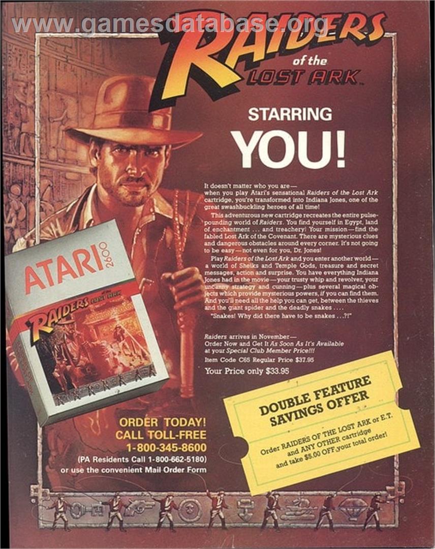 Raiders Of The Lost Ark - Sinclair ZX Spectrum - Artwork - Advert
