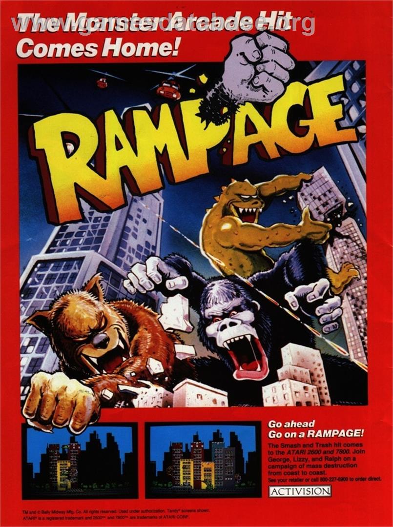Rampage! - Atari 2600 - Artwork - Advert
