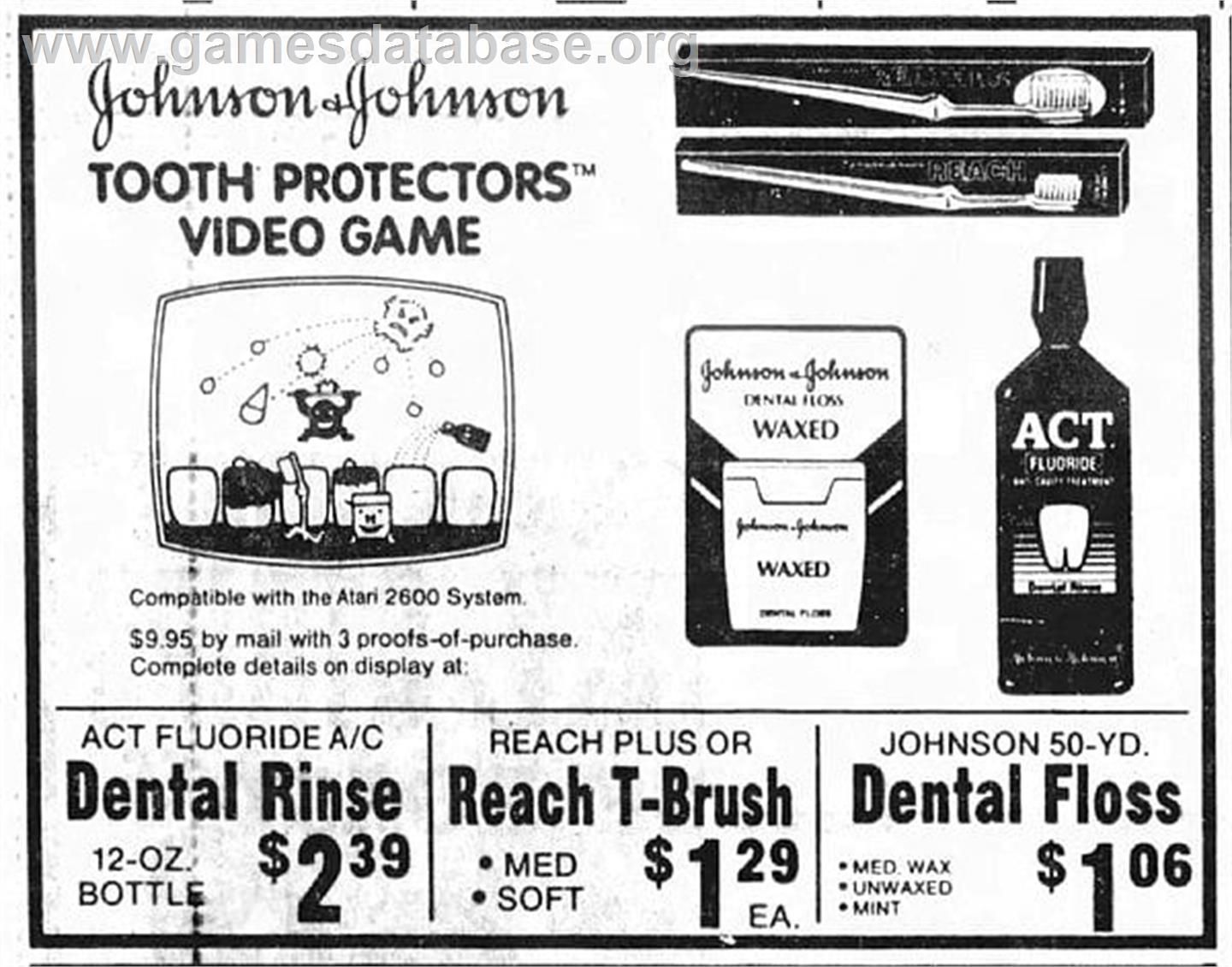 Tooth Protectors - Atari 2600 - Artwork - Advert