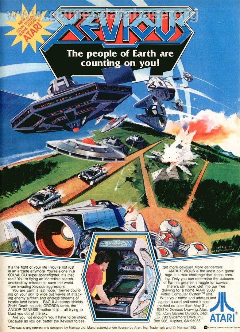Xevious - Atari 2600 - Artwork - Advert