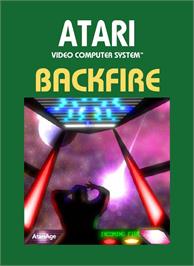 Box cover for Backfire on the Atari 2600.