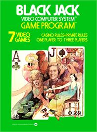 Box cover for Blackjack on the Atari 2600.