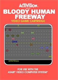 Box cover for Bloody Human Freeway on the Atari 2600.
