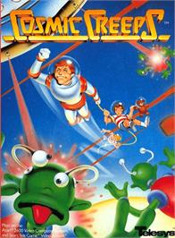 Box cover for Cosmic Creeps on the Atari 2600.