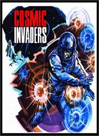 Box cover for Cosmic Invaders on the Atari 2600.