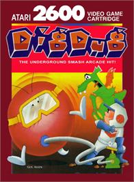 Box cover for Dig Dug on the Atari 2600.