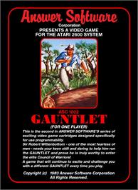 Box cover for Gauntlet on the Atari 2600.